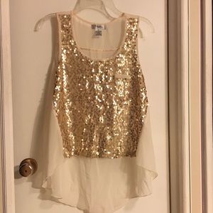 Gold Sequin Top